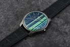 Alexandre Christie Signature AC 8532 MH LIGGN Green Theme Dial Black Leather Strap-6