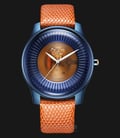 Alexandre Christie Signature AC 8532 MH LIUBU Watch Orange Dial Orange Leather Strap-0