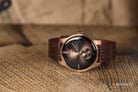Alexandre Christie AC 8532 MS LRGBO Signature Men Brown Sunray Dial Brown Leather Strap-2