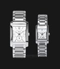 Alexandre Christie AC 8533 BSSSL Couple White Pattern Dial Stainless Steel Strap-0