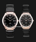 Alexandre Christie Classic AC 8538 BBRBA Couple Black Dial Black Stainless Steel Strap-0