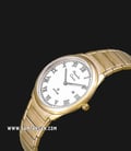Alexandre Christie Classic AC 8538 BCGSL Couple White Dial Gold Stainless Steel Strap-1