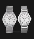 Alexandre Christie Classic AC 8538 BSSSL Couple White Dial Stainless Steel Strap-0