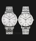 Alexandre Christie AC 8543 BSSSL Couple White Dial Stainless Steel Strap-0