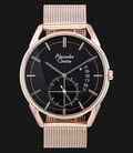Alexandre Christie Classic AC 8548 MS BRGBA Men Black Dial Rose Gold Stainless Steel Strap-0