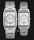 Alexandre Christie AC 8549 BSSSL Couple Silver Dial Stainless Steel Strap-0