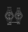 Alexandre Christie AC 8553 BIPBA Couple Black Dial Black Stainless Steel-0