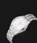 Alexandre Christie Classic Steel AC 8553 MD BTRSL Men White Dial Dual Tone Stainless Steel Strap-1
