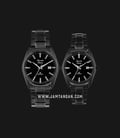 Alexandre Christie AC 8554 BIPBA Couple Black Dial Black Stainless Steel-0