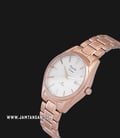 Alexandre Christie AC 8554 LD BRGSL Ladies Silver Gold Dial Rose Gold Stainless Steel Strap-1