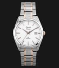 Alexandre Christie Classic Steel AC 8554 MD BTRSL Men White Dial Dual Tone Stainless Steel Strap-0