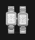 Alexandre Christie AC 8555 BSSSL Couple White Dial Stainless Steel Strap-0