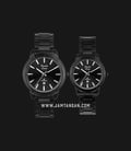 Alexandre Christie AC 8556 BIPBA Couple Black Dial Black Stainless Steel-0