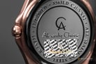Alexandre Christie Classic Steel AC 8563 LD BBRBA Ladies Black Pattern Dial Stainless Steel Strap-5