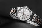 Alexandre Christie AC 8563 BTRSL Couple Silver Pattern Dial Dual Tone Stainless Steel Strap-3
