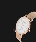 Alexandre Christie Simple Life AC 8566 BRGSL Couple White Dial Rose Gold Stainless Steel Strap-1