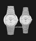 Alexandre Christie AC 8568 BSSSL Couple Silver Dial Stainless Steel Strap-0