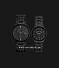 Alexandre Christie AC 8573 BIPBA Couple Black Dial Black Stainless Steel-0