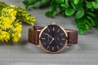 Alexandre Christie AC 8575 LS LRGBO Ladies Brown Dial Brown Leather Strap-3