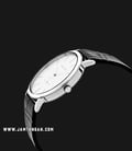 Alexandre Christie AC 8575 LS LSSSL Ladies Silver Dial Black Leather Strap-1