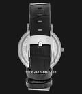 Alexandre Christie AC 8575 LS LSSSL Ladies Silver Dial Black Leather Strap-2