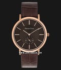 Alexandre Christie AC 8575 MS LRGBO Men Brown Dial Brown Leather Strap-0