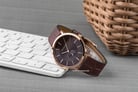 Alexandre Christie AC 8575 MS LRGBO Men Brown Dial Brown Leather Strap-3