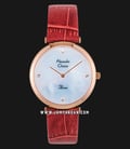 Alexandre Christie AC 8577 LH LRGMSRE Ladies Mother of Pearl Dial Red Leather Strap-0