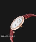 Alexandre Christie AC 8577 LH LRGMSRE Ladies Mother of Pearl Dial Red Leather Strap-1