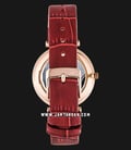 Alexandre Christie AC 8577 LH LRGMSRE Ladies Mother of Pearl Dial Red Leather Strap-2