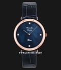 Alexandre Christie AC 8577 LH LRGMU Ladies Mother of Pearl Dial Blue Leather Strap-0