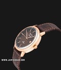 Alexandre Christie AC 8581 MD LRGBO Classic Steel Man Brown Sunray Dial Brown Leather Strap-1