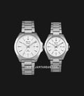 Alexandre Christie AC 8584 BSSSL Couple White Dial Stainless Steel-0