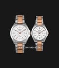 Alexandre Christie AC 8584 BTRSL Couple White Dial Dual Tone Stainless Steel-0