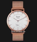 Alexandre Christie Classic AC 8586 MS BRGSL Man White Dial Rose Gold Stainless Steel Strap-0