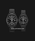 Alexandre Christie AC 8591 BIPBA Couple Black Dial Black Stainless Steel-0