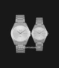 Alexandre Christie AC 8592 BSSSL Couple Silver Dial Stainless Steel-0
