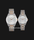 Alexandre Christie AC 8592 BTRSL Couple Silver Dial Dual Tone Stainless Steel-0