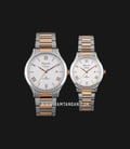 Alexandre Christie AC 8593 BTRSL Couple White Dial Dual Tone Stainless Steel-0