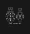 Alexandre Christie AC 8594 BIPBA Couple Black Dial Black Stainless Steel-0