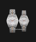 Alexandre Christie AC 8594 BTRSL Couple Silver Dial Dual Tone Stainless Steel-0