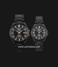 Alexandre Christie AC 8596 BIPBA Couple Black Dial Black Stainless Steel-0