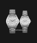 Alexandre Christie Classic Steel AC 8596 BSSSL Couple Silver Dial Stainless Steel Strap-0