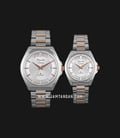Alexandre Christie Classic Steel AC 8596 BTRSL Couple Silver Dial Dual Tone Stainless Steel Strap-0