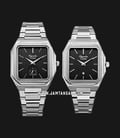Alexandre Christie Classic AC 8601 BSSBA Couple Black Dial Stainless Steel Strap-0
