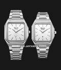 Alexandre Christie Classic AC 8601 BSSSL Couple White Dial Stainless Steel Strap-0