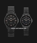Alexandre Christie AC 8605 BIPBARG Couple Black Dial Black Stainless Steel Strap-0