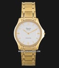 Alexandre Christie Classic AC 8605 MH BGPSL White Dial Gold Stainless Steel Strap-0