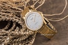 Alexandre Christie Classic AC 8605 MH BGPSL White Dial Gold Stainless Steel Strap-3
