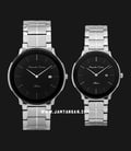 Alexandre Christie Asteria AC 8615 BSSBA Couple Black Dial Stainless Steel Strap-0